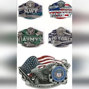 Coast Guard Navy ARMY NAVY AIR FORCE USMC belt buckles.Please msg me your choice